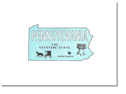 Pennsylvania State Print: The Keystone State