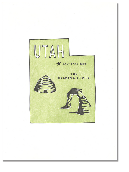 Utah State Print: The Beehive State