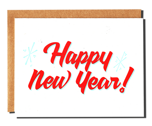 Happy New Year sign painter card Happy New Year sign painter card