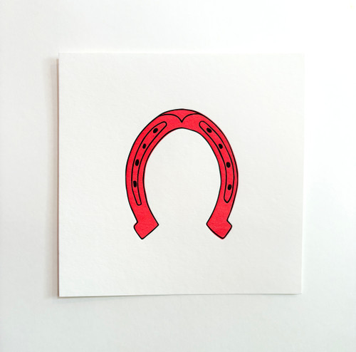 Mini Horseshoe Print - pink