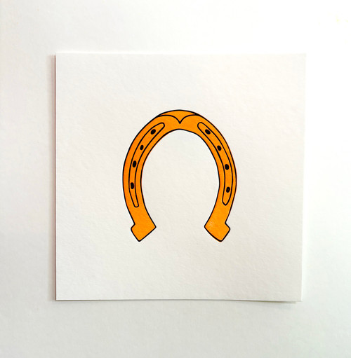 Mini Horseshoe Print - orange