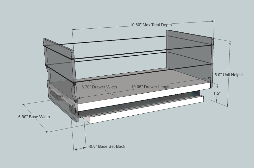 Vertical Spice 2x2x11 Spice Rack Drawer - Cream