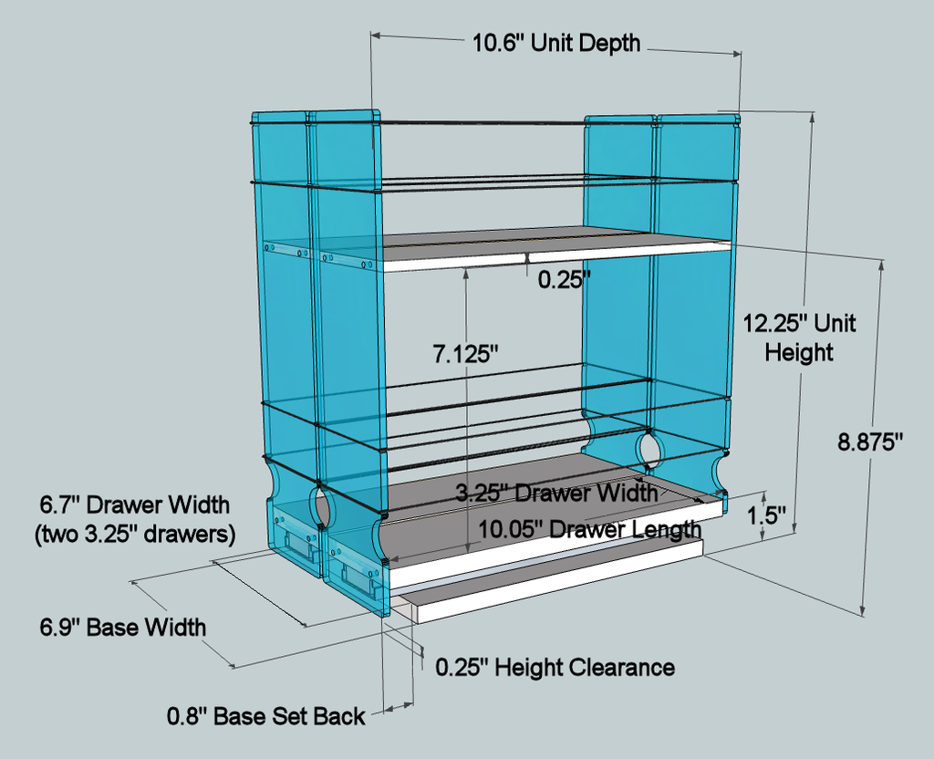 33x2TLx11 Dimensions