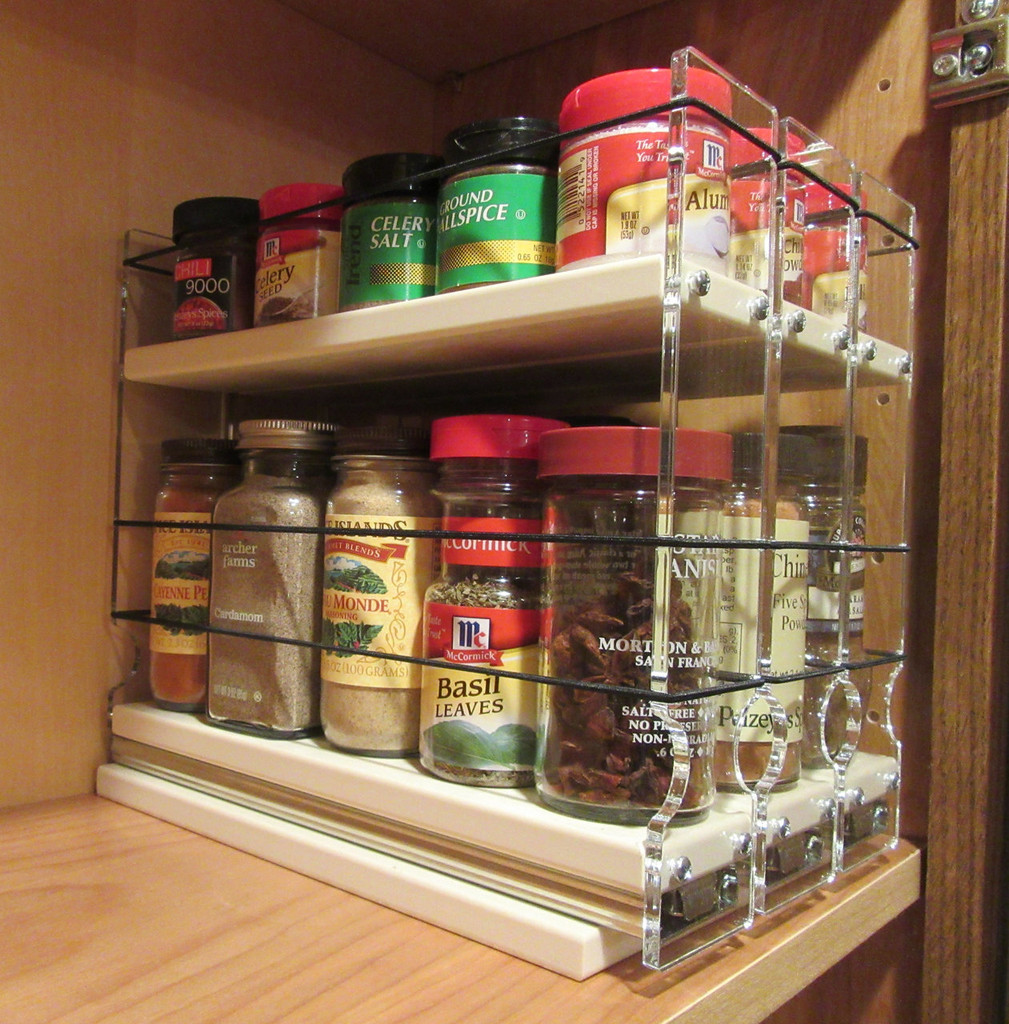 Spice Rack 222x1.5x11 Cream - Compact Cabinet Storage