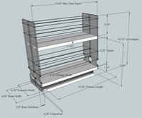 22x2x11 Spice Rack Drawer - Maple