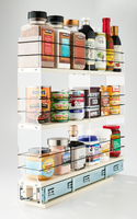 3x3x22 Spice Rack Drawer Cream - Organize the Full Depth of Your Cabinet