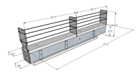 2x1x22 Spice Rack Drawer - Dimensioned