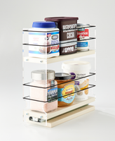 3x2x11 Spice Rack Cream - Organize a Wide Range of Containers