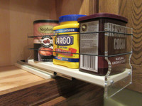 Spice Rack 4 x 1 x 11, Cream - Loaded drawer out