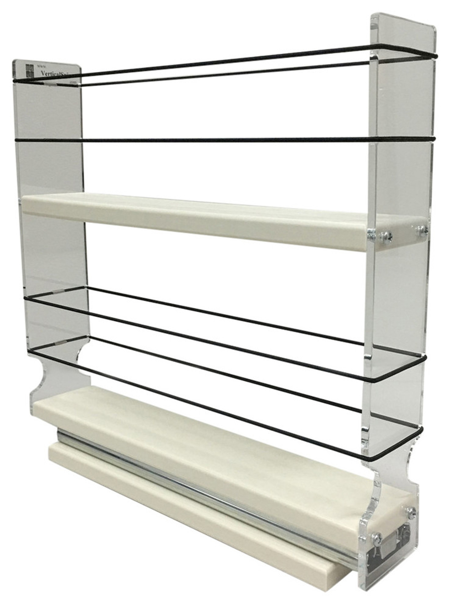 Vertical Spice 4-Shelf Cream Cabinet Mount Spice Rack 22x2x11DC - The Home  Depot