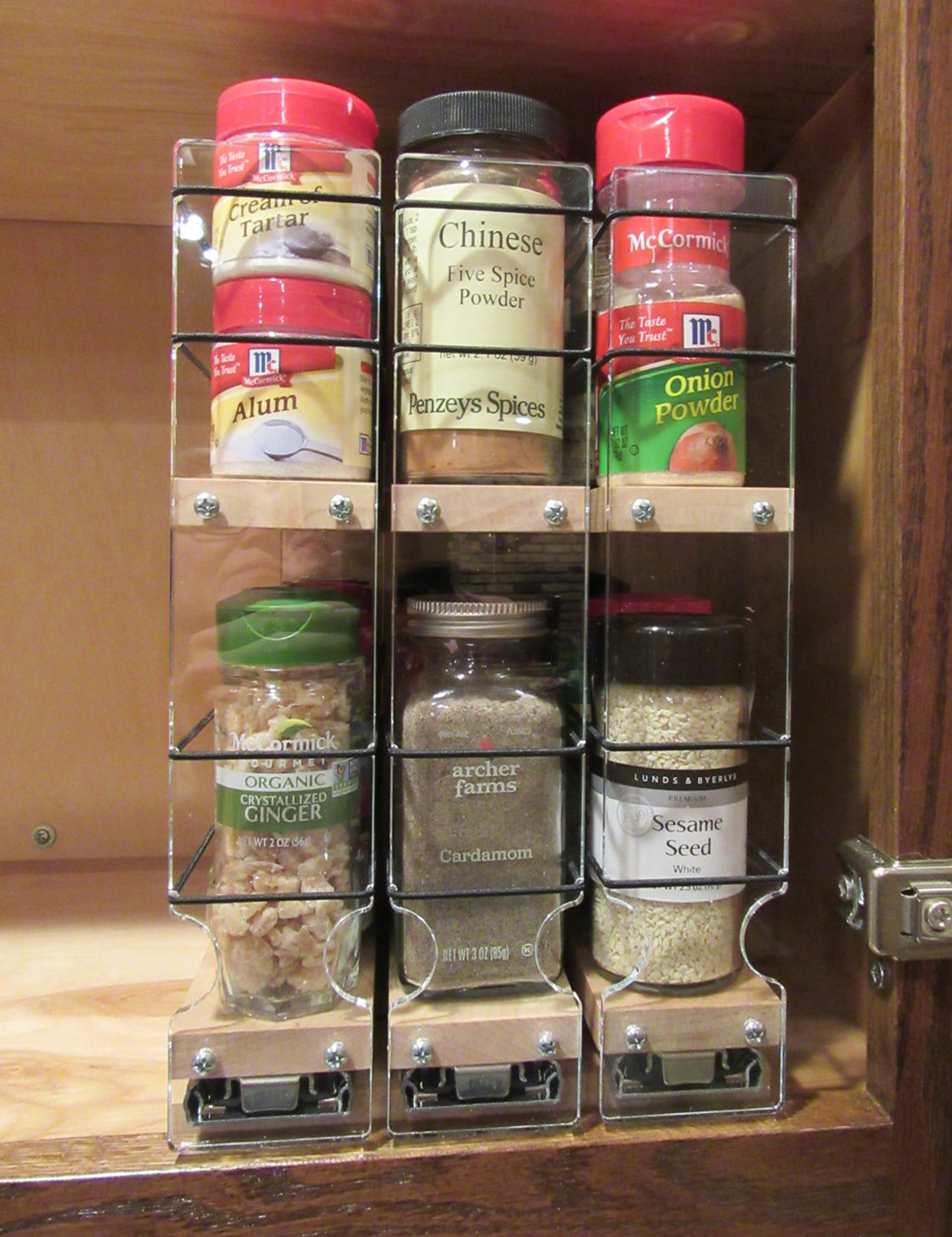 Richards 3 Tier Shelf Spice 10 x 4 x 9 Clear Plastic Rack for  Cabinet-Eliminate Household Clutter-Organize Canned Food, Seasoning in  Pantry