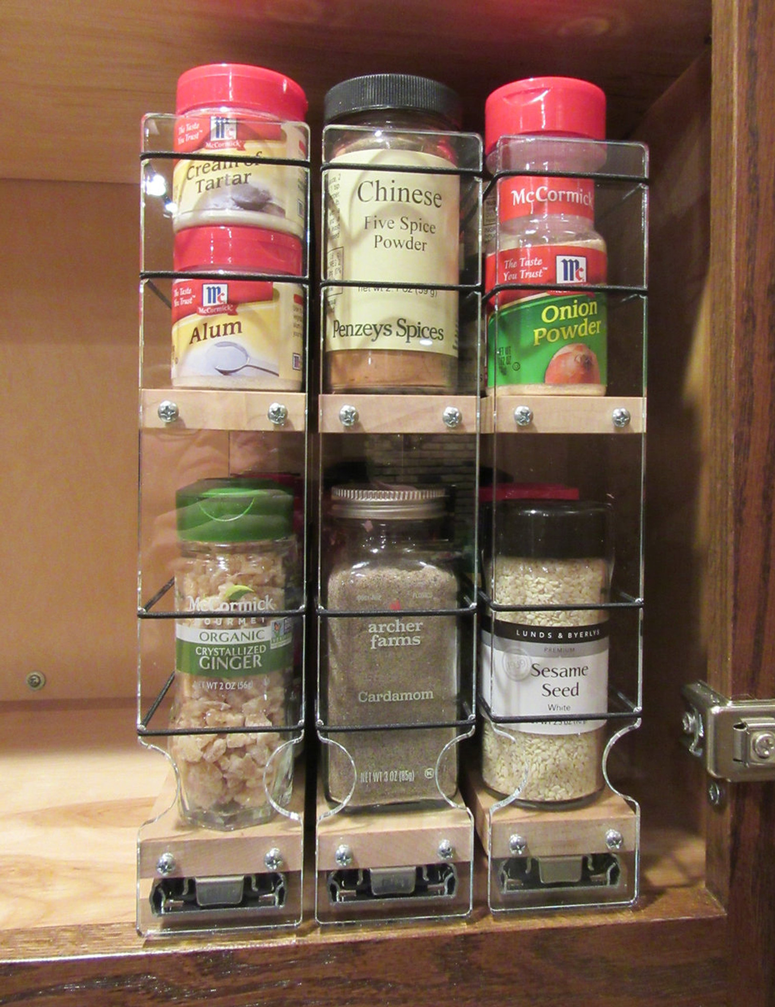 Shop Large Bamboo Spice Shelf with 12 Herb & Spice Jars, Spice Rack