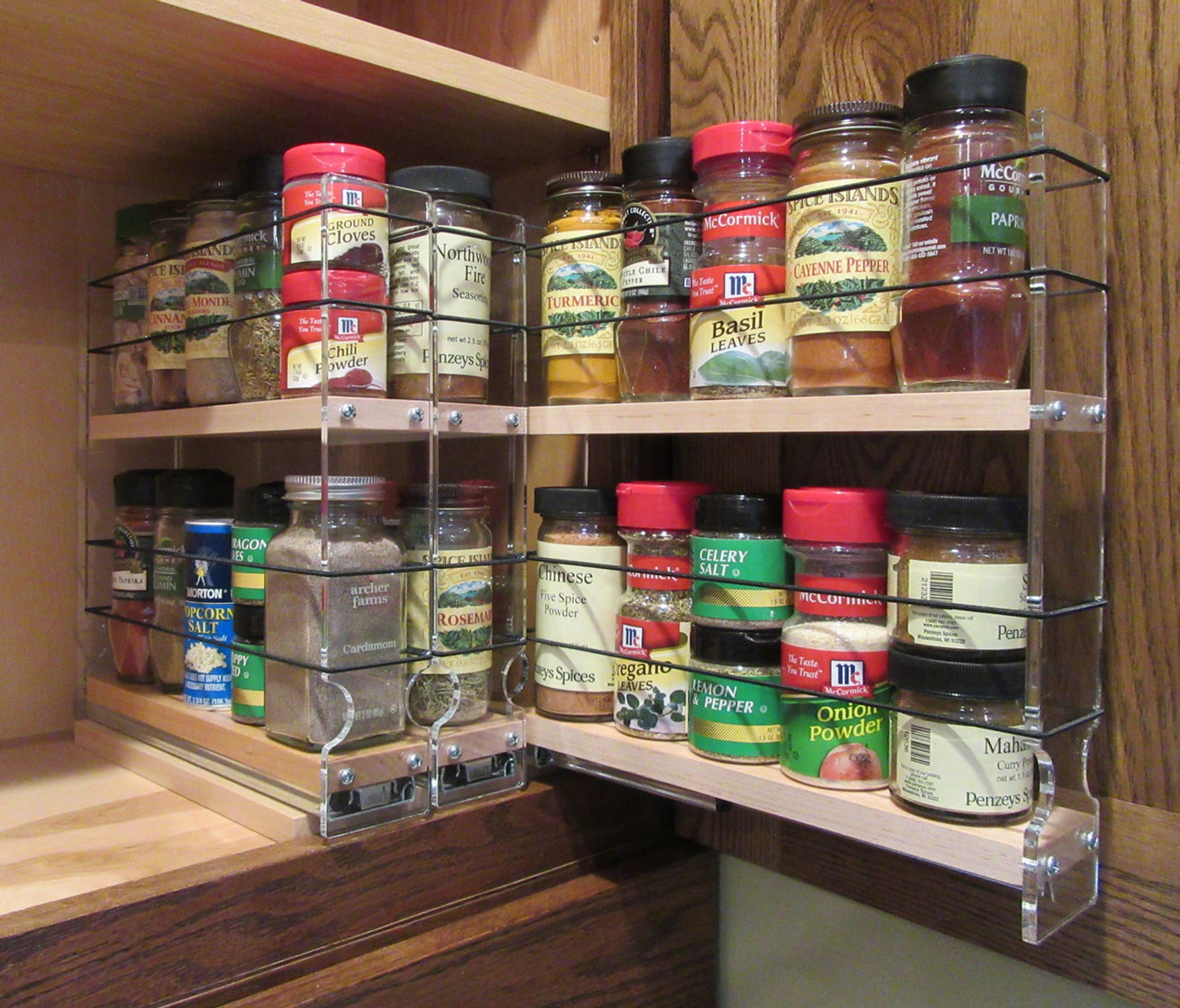 222x2x11 Maple Spice Organizer Rack