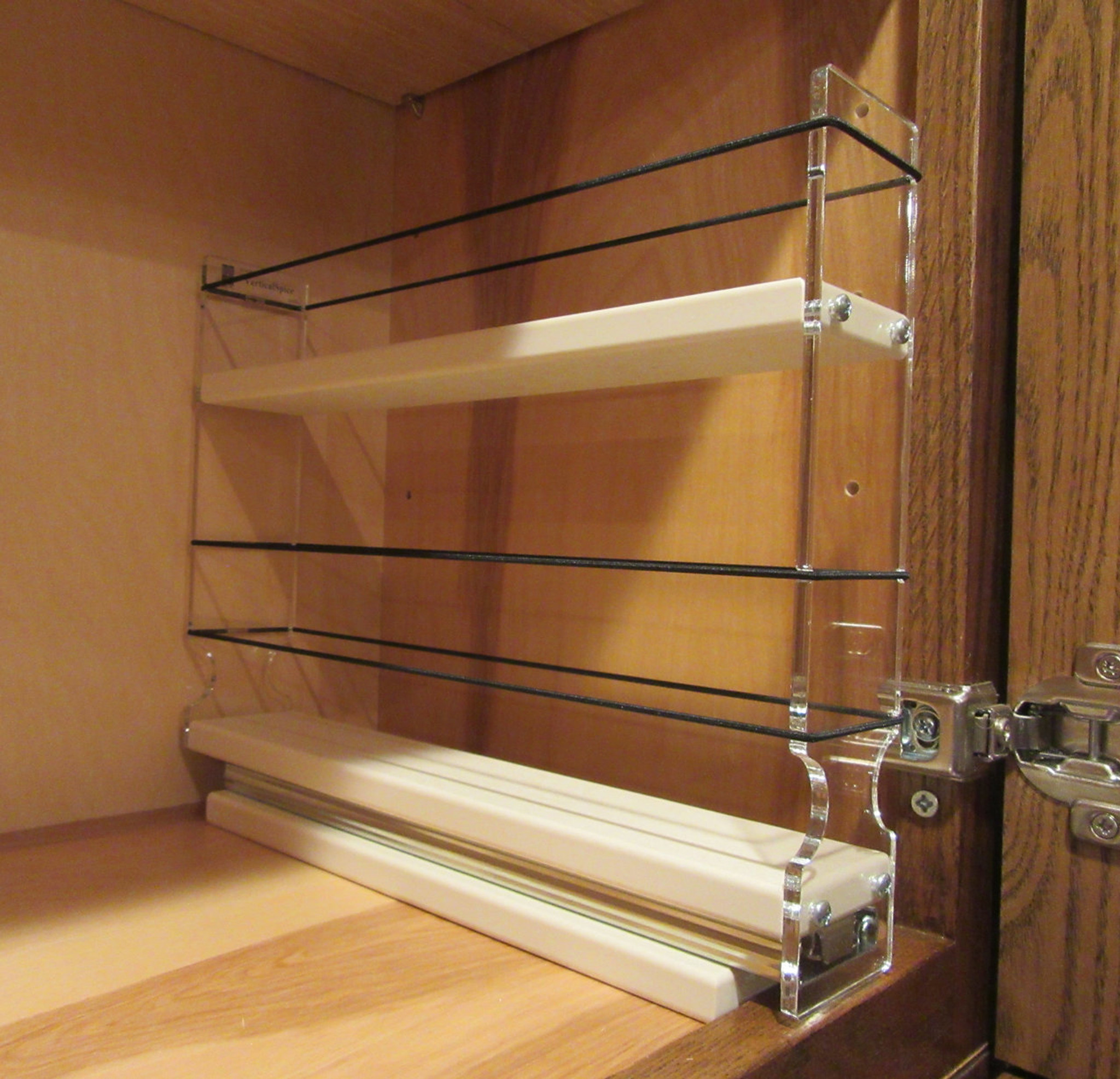 2x1x11 Cream Spice Rack Pull Out Drawer