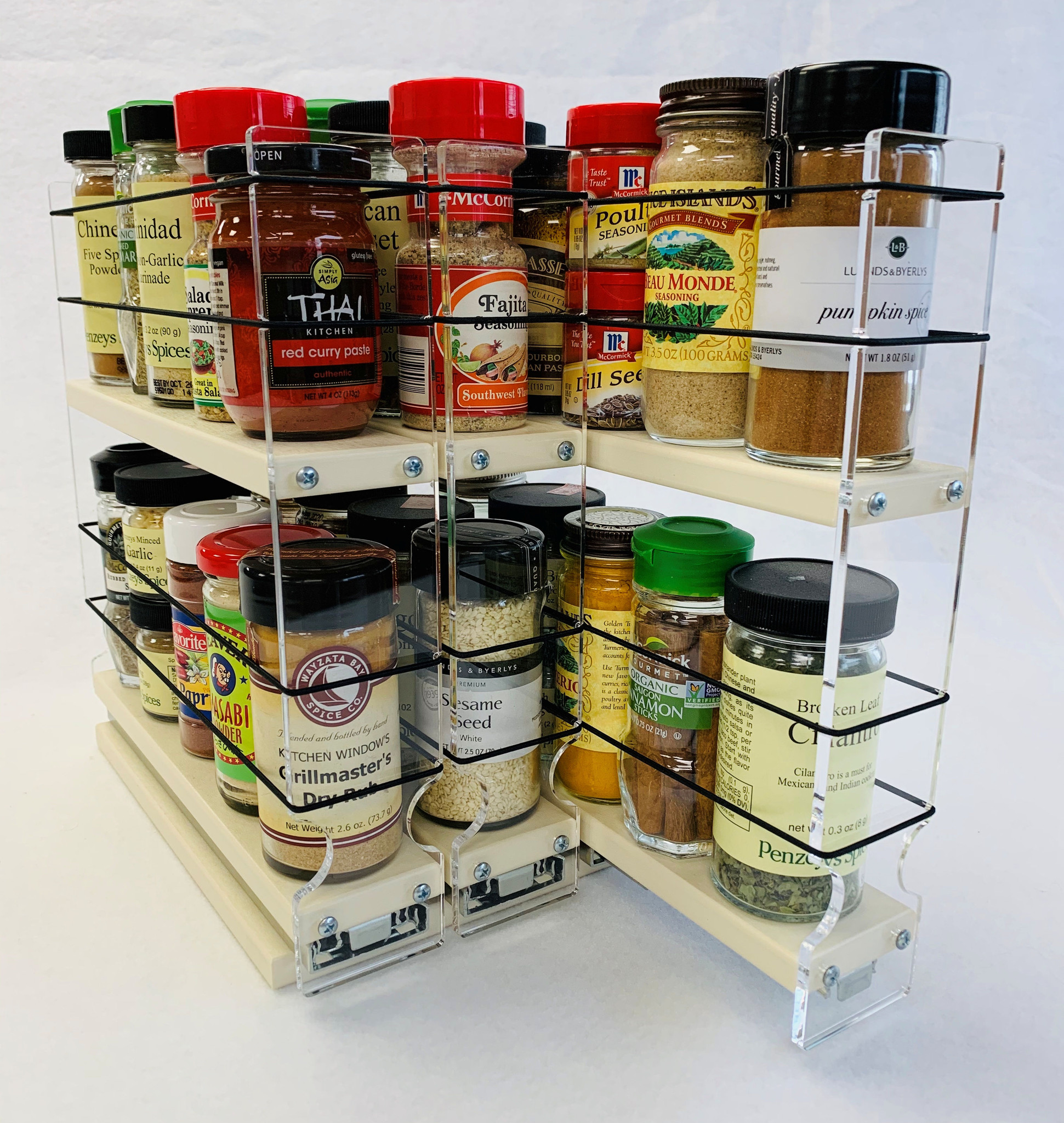 Custom Spice Drawer Organizer for Vertical/Standing Jars