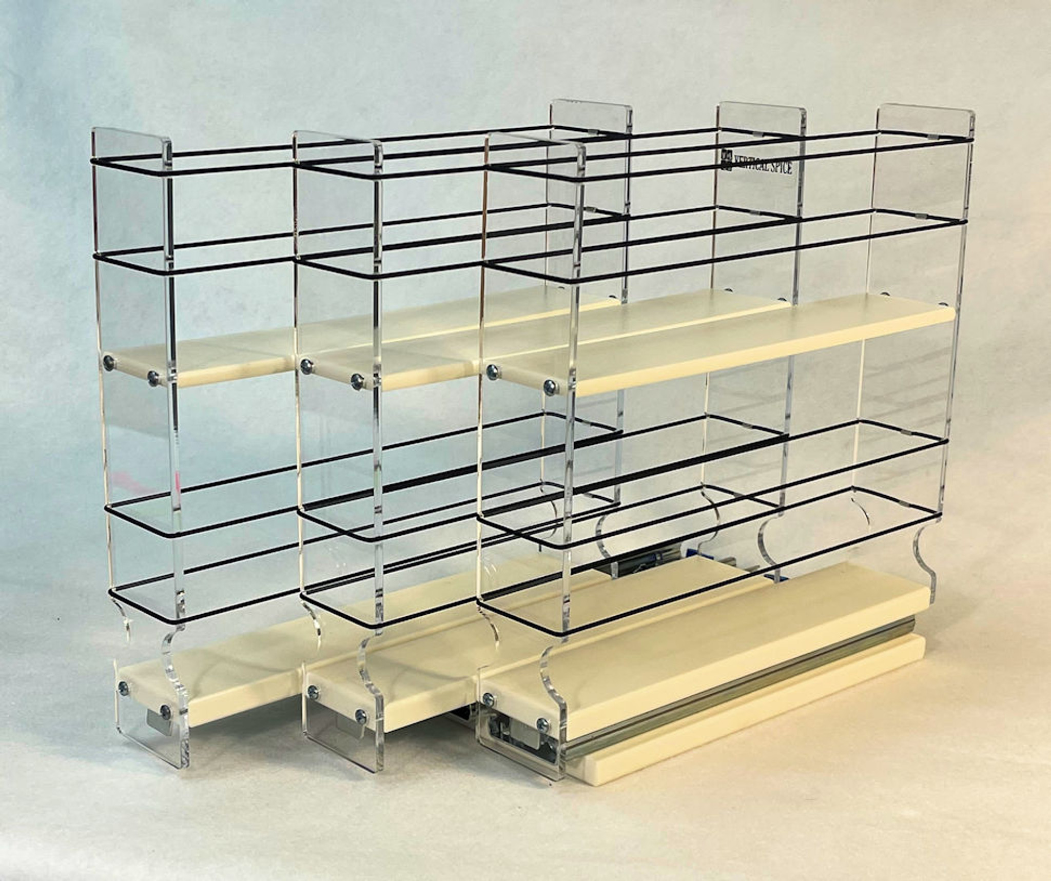 222x2x11 Cream Multi Level Spice Rack - Vertical Spice