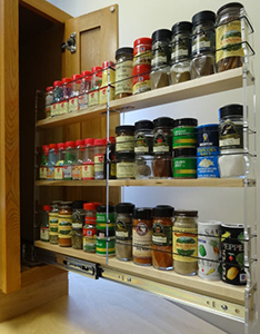 Tall-Skinny-Deep Cabinet Spice Racks