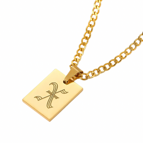 BRANDED INITIAL NECKLACE