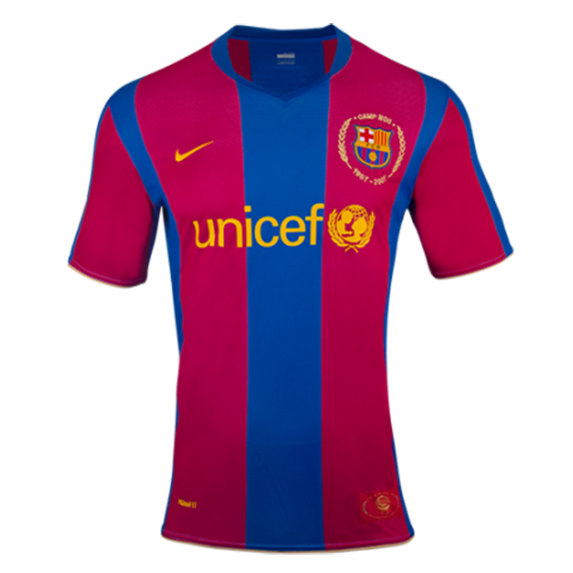 Barcelona 07/08 Men's Home Retro Shirt