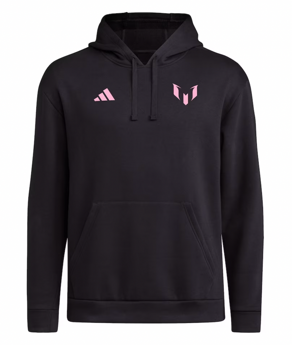 Messi Name & Number Fleece Pullover Black Hoodie