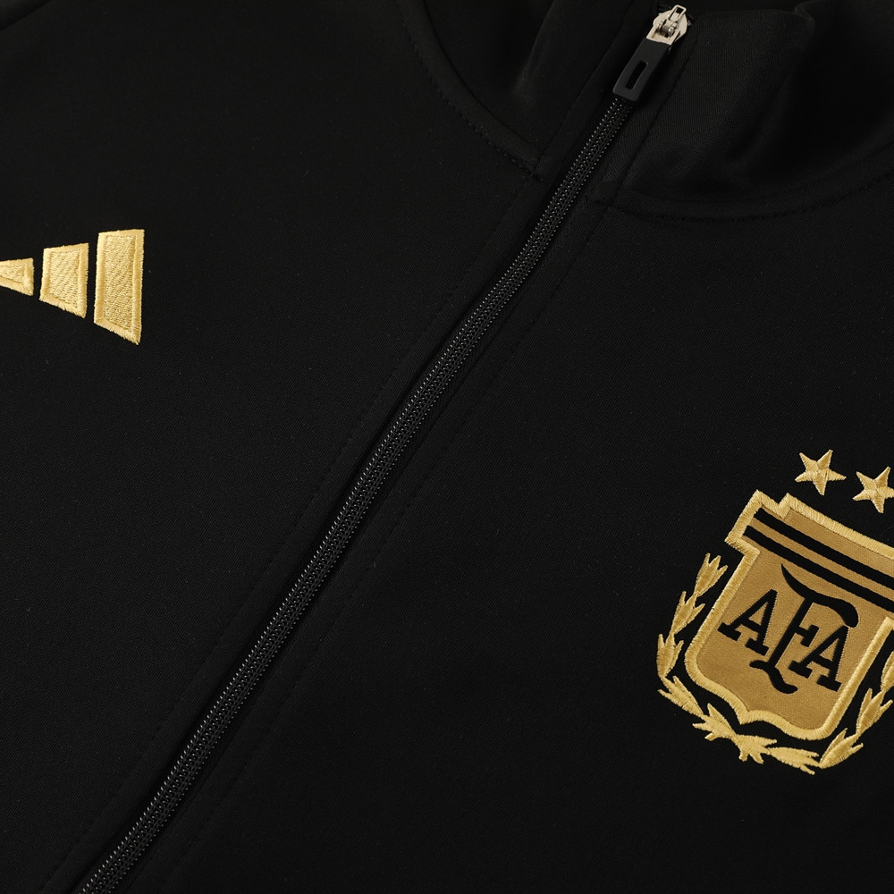 Argentina 24/25 Men's Black Long Zip Jacket