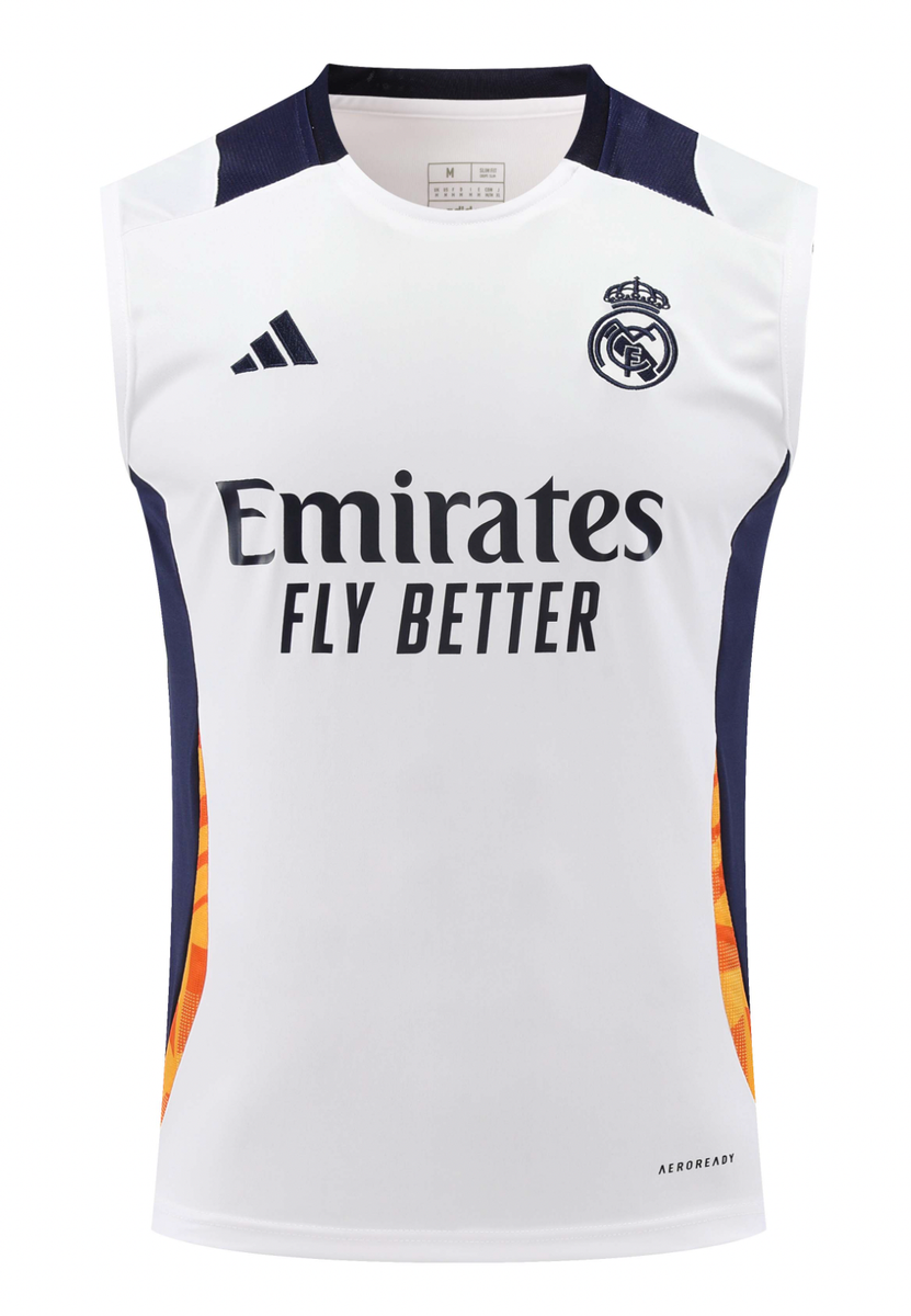 Real Madrid 24/25 Men's White Training Tank Top