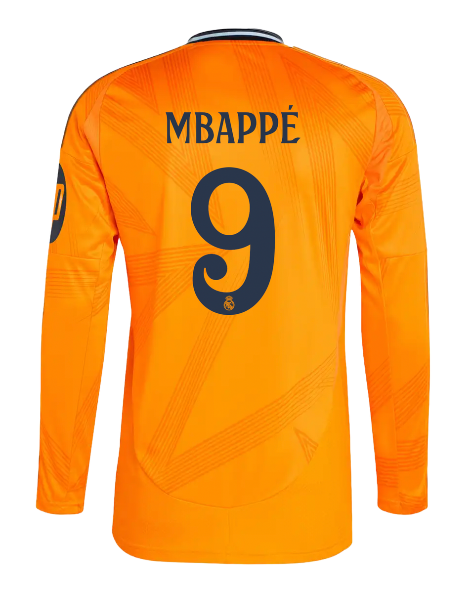 MBAPPÉ #9 Real Madrid 24/25 Men's Away Long Sleeve Shirt