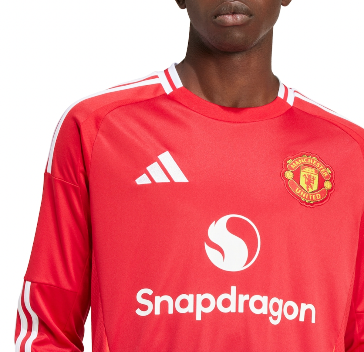 B.FERNANDES #8 Manchester United 24/25 Men's Home Long Sleeve Shirt - Man United Font