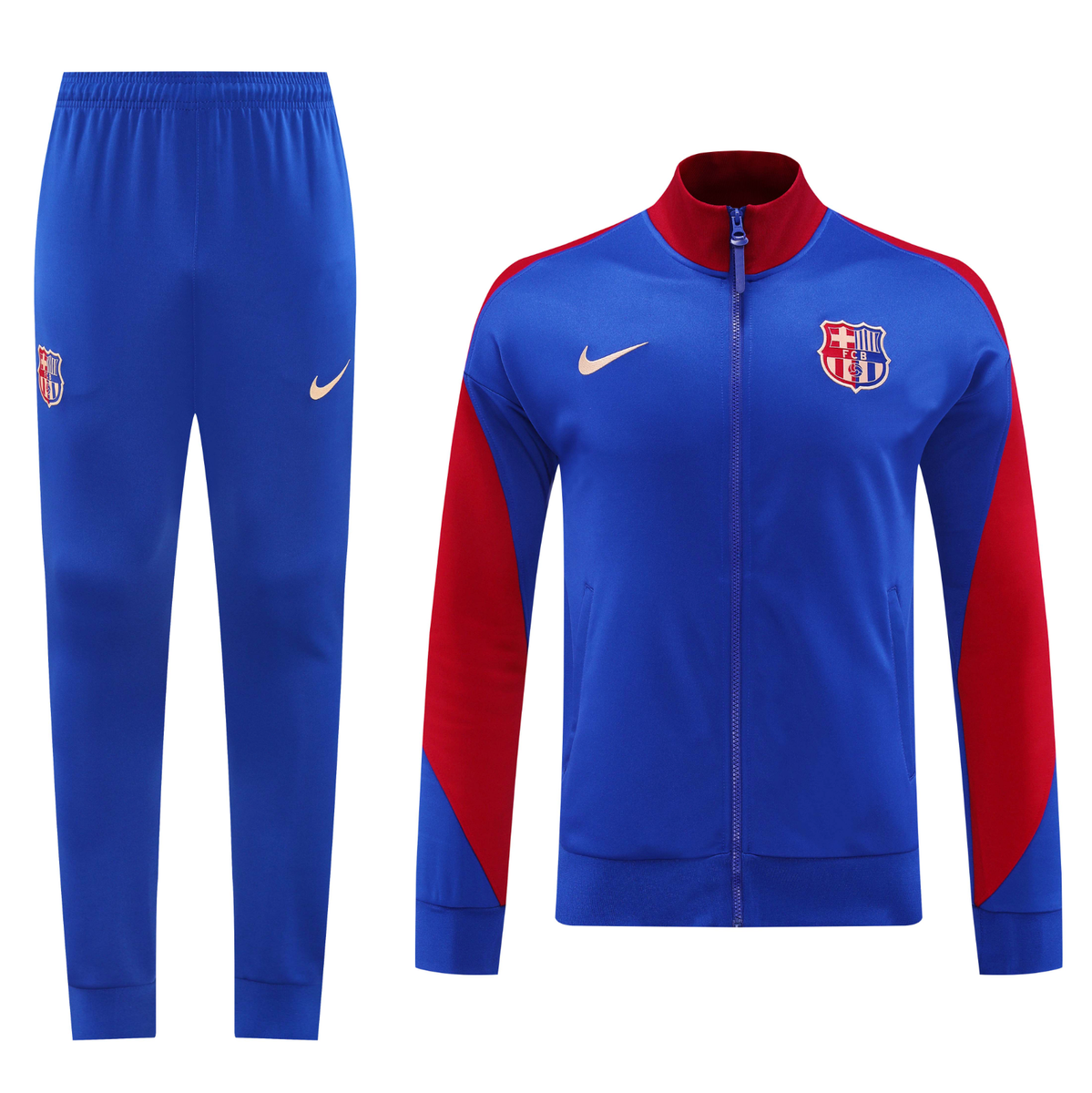 Barcelona 24/25 Men's Blue Long Zip Jacket