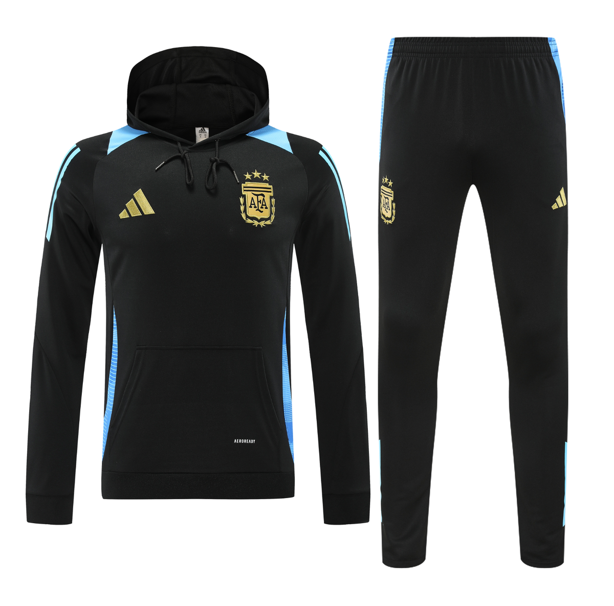 Argentina 24/25 Men's Black Hoodie Tracksuit
