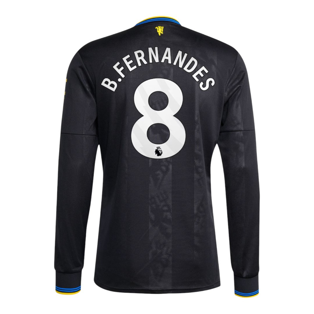 B.FERNANDES #8 Manchester United 25/26 Men's Third Long Sleeve Shirt - PL Font