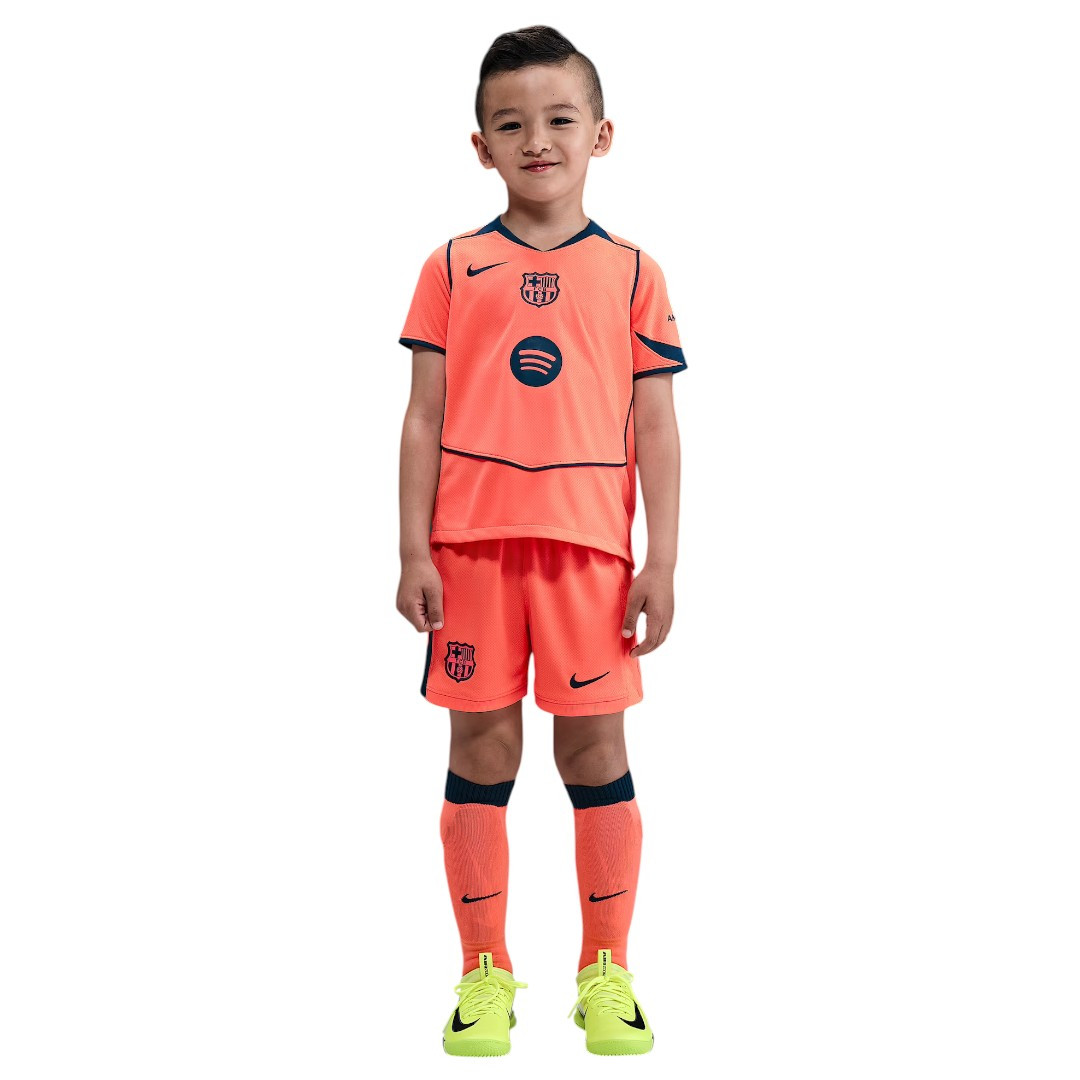 LAMINE YAMAL #10 Barcelona 25/26 Kid's Third Mini-Kit - La Liga Font