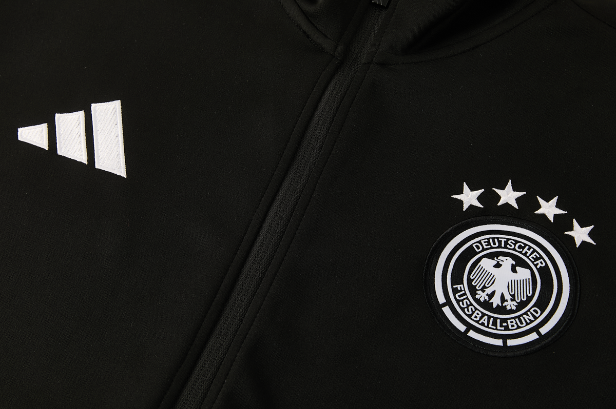 Germany 2026 Men's Black-White Long Zip Jacket