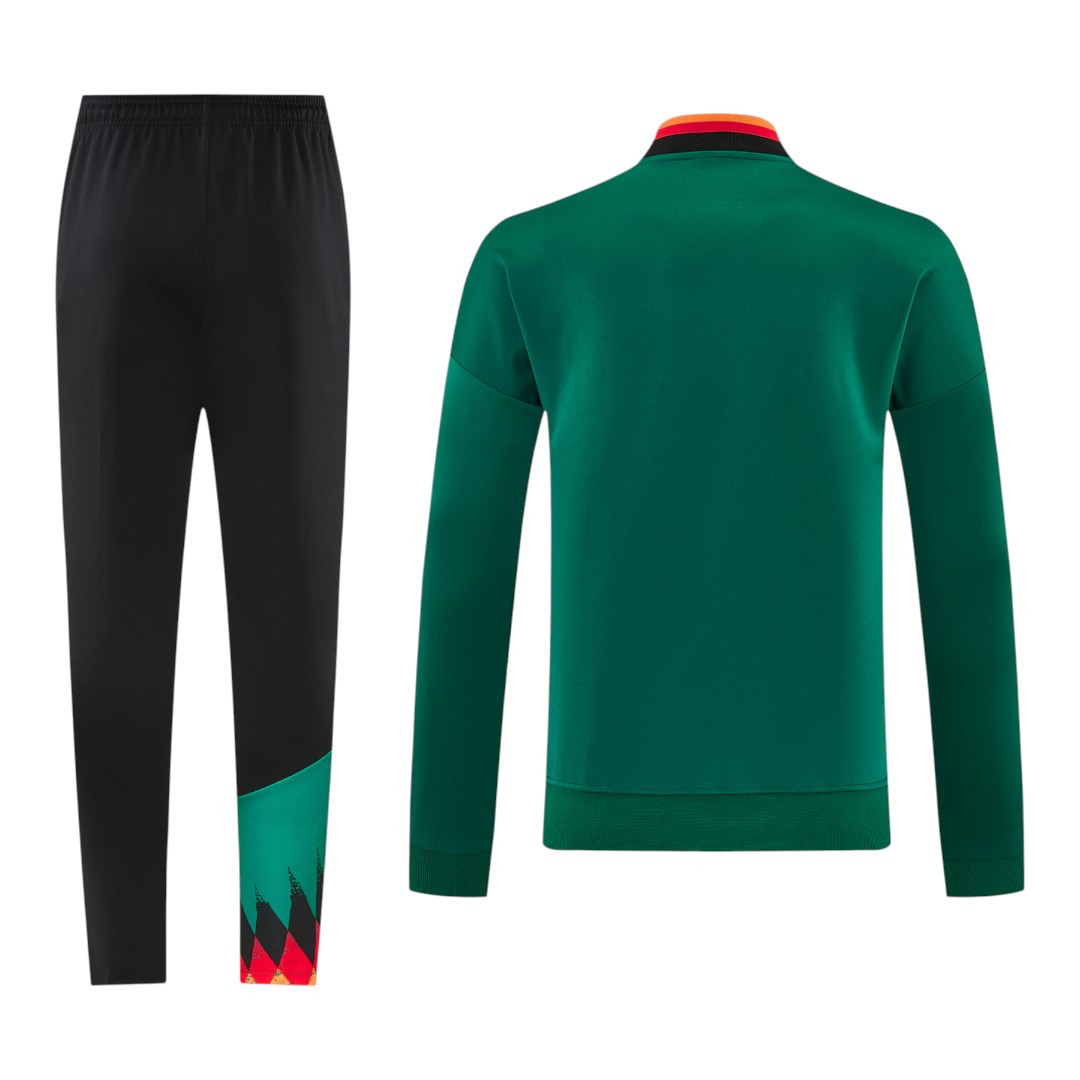 Germany 2026 Men's Remake Green Long Zip Jacket