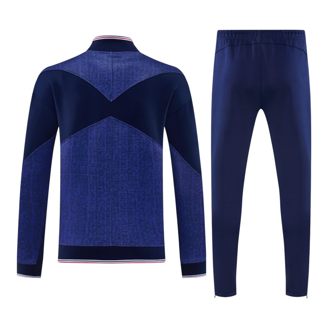 France 2026 Men's Textured Navy Long Zip Tracksuit