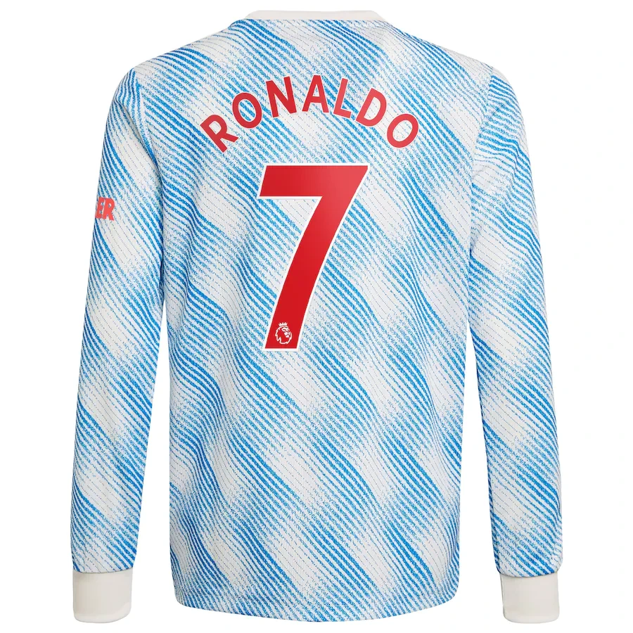 RONALDO #7 Men's 21/22 Long Sleeve Stadium Manchester United Away Shirt