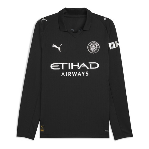 HAALAND #9 Manchester City 25/26 Men's Away Long Sleeve Shirt - City Font