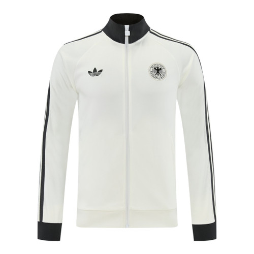 Germany 2026 Men's Cream Long Zip Jacket