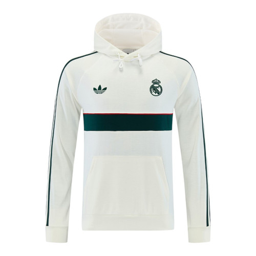 Real Madrid 26/27 Men's White-Green Hoodie