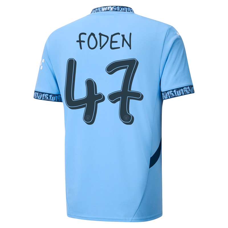 FODEN #47 Manchester City 24/25 Stadium Men's Home Shirt - Man City Font