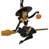 Bettie Page Witch Ornament - Midnight Ride*