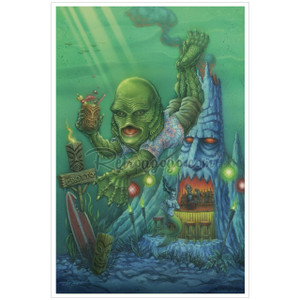 P'gosh "Tiki Time at the Black Lagoon" Print P'gosh "Tiki Time at the Black Lagoon" Print