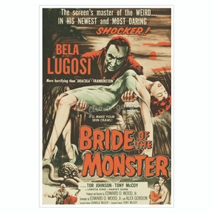 Bela Lugosi "Bride of Monster" Print - Orange Bela Lugosi "Bride of Monster" Print - Orange