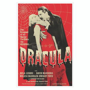 Bela Lugosi "Dracula" Movie Print - Red Bela Lugosi "Dracula" Movie Print - Red