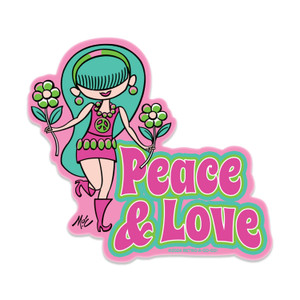 Peace & Love Vinyl Sticker Peace & Love Vinyl Sticker