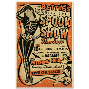 Bettie Page "Spook Show Review" Print Bettie Page "Spook Show Review" Print