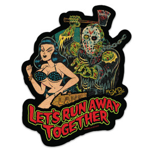 Let's Run Away Together Vinyl Sticker Let's Run Away Together Vinyl Sticker