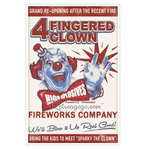 Four Fingered Clown Print Four Fingered Clown Print