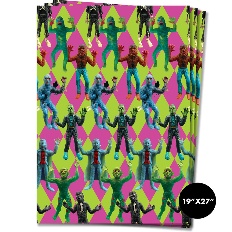 Monster Party Gift Wrap Sheets