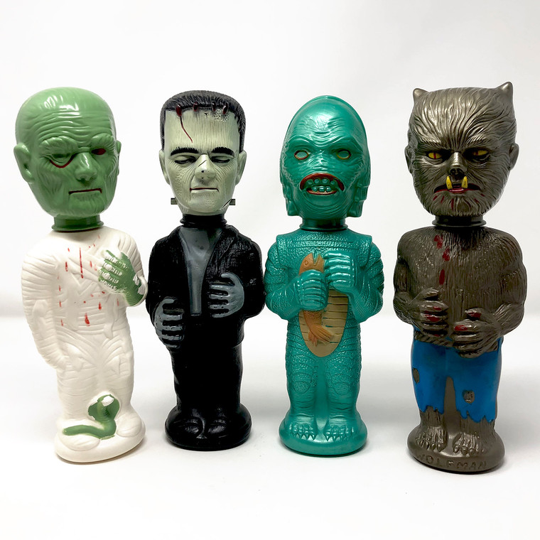 1960's Vintage Universal Monster Soaky Set of 4